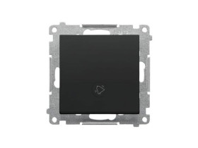 SIMON 55 Wyłącznik zwierny przycisk „dzwonek” z podświetleniem LED szybkozłącza czarny mat TD1L.01/149 KONTAKT SIMON