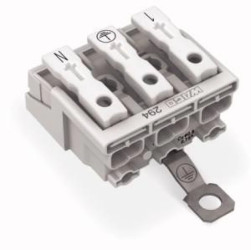 Złączka zasilająca 3-biegunowa bez stopek ze stykiem PE 294-4453 /500szt./