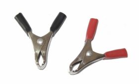 Krokodylek 10A czarny+czerwony 50mm