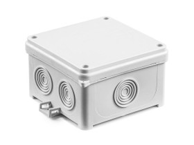 Puszka naścienna N90x90F 98x98x60 mm z dławnicą zintegrowaną samozatrzaskowa IP54 szara 35220002 SIMET