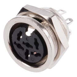Gniazdo Din 6 -pinowe Żeński Montaż na panelu 100 V AC