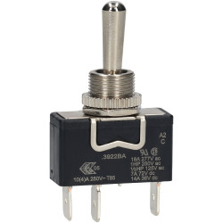 Bulgin C3922BAAAA SPDT Non Illuminated On-Off-On Panel Mount Toggle Switch