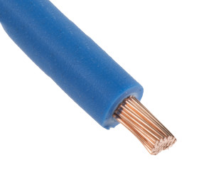 Przewód montażowy 2,5 mm² Niebieski RS PRO Bezhalogenowe 13 AWG 750 V dł. 100m 50/0,25 mm +90°C BS EN 50525-3-41, Klasa