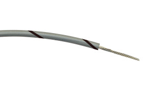 Przewód montażowy 0,2 mm² Czarny/Szary RS PRO PVC 24 AWG 1 kV AC dł. 100m 7/0,2 mm +85°C Norma wojskowa 61-12 część 6