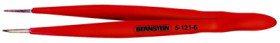 ESD mechanic tweezers, insulated, steel, 120 mm, 5-121-6