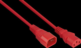 SK1430-R030 Safety plug type E+F (90° angled), to socket C13, 3m