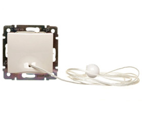 VALENA Przycisk jednobiegunowy z cięgnem kremowy 774319