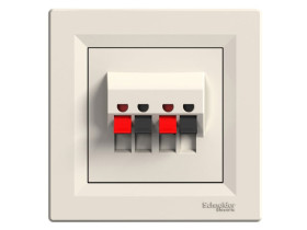 ASFORA Gniazdo głośnikowe podwójne krem z ramką EPH5700123 SCHNEIDER ELECTRIC