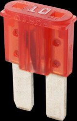 Automotive flat fuse, 10 A, 32 V, red, (L x W x H) 9.1 x 3.8 x 15.3 mm, FM2010