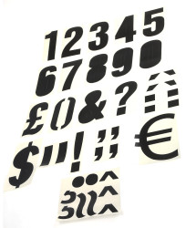 Samoprzylepne cyfry 56 Cyfry, symbole RS PRO