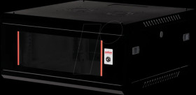 26210288 19" wall-mounted housing, 4U, 600mm depth, black