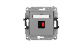 Icon Mechanizm Gniazda Głośnikowego Pojedynczego Szary Mat 27Igg-1