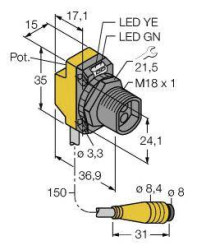 Czujnik światłowodowy Turck QS18VP6FQ 3002797 1 szt.