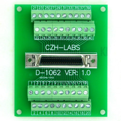 CZH-LABS 40-pin 0.05&quot; Mini D Ribbon/MDR Female Breakout Board, SCSI, Terminal Module.