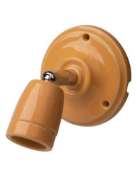 CERAMICZNY KINKIET REGULOWANY ŚCIENNO SUFITOWY ŻÓŁTY