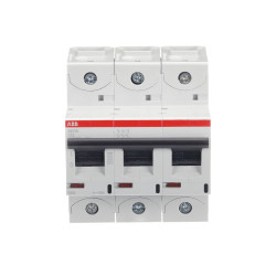 Wyłącznik nadprądowy MCB, Typ C, 3-biegunowy, 63A, 400V, na szynę DIN, ABB S803N-C63, S800N