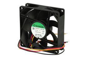 Wentylator; EF80251B1-1000U-G99; 80x80x25mm; kulkowe; 12V; DC; 1,5W; 70m3/h; 33dB; 0,12A; 3200RPM; 3 przewody; Sunon; RoHS; 4,5÷
