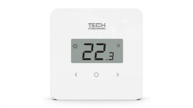 Tech T-2.1 - Regulator Pokojowy Przewodowy Dwustanowy Kolor Biały Duże Cyfry