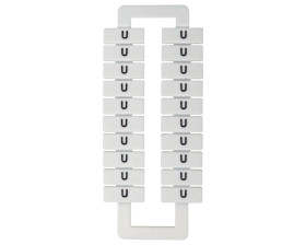 Oznacznik do złączek (EURO) 2,5-70mm2 /U/ biały 43192 /1 blister=20 szt/