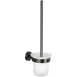 tesa 40591-00000-00 MOON toilet brush set Adhesive graphite finish