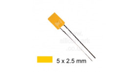 LED - 5 x 2.5mm rectangular AMBER
