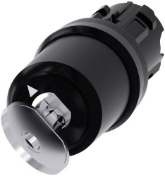 Siemens 3SU10005JF010AA0 3SU1000-5JF01-0AA0 Przełącznik kluczykowy pierścień przedni z tworzywa sztucznego klucz czarny,