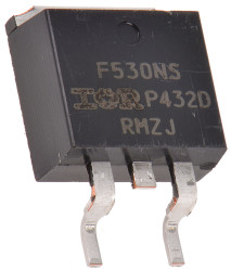MOSFET N-kanałowy 17 A D2PAK (TO-263) 100 V SMD Pojedynczy 70 W 90 miliomów