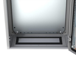 Płytka wentylowanej dławnicy, 128mm x 242mm, materiał: Mild Steel, nVent HOFFMAN