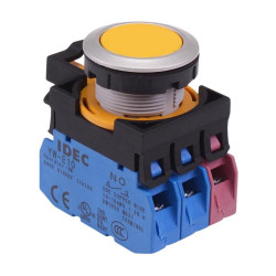 CW4B-A1E21Y Yellow Metallic Maintained Push Button Switch 2NO-1NC IP65 IDEC