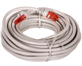 Kabel krosowy patchcord U/UTP kat.6 CCA szary 10m 68444