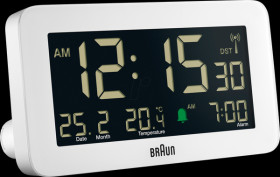 BC10-DCF W Radio controlled alarm clock digital white