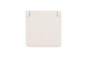 Simon 82 Pokrywa bryzgoszczelna gniazda z/u IP44 z klapką pełną biała 82068K-30