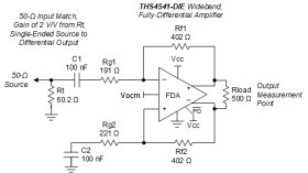 Bare die 850-MHz precision fully differential amplifier