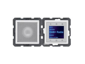 Q.x Radio Touch DAB+ Bluetooth z głośnikiem biały aksamit 30806089 HAGER