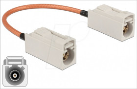89674 HF cable, FAKRA B socket > FAKRA B socket, 15cm