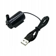 MINI POMPA DO WODY 5V DC 100l/h POZIOMA CZARNA USB