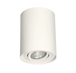 Lampa sufitowa HARYS O natynkowa oprawa punktowa nowoczesna TUBA okrągła GU10 biała MK MEGAKABEL