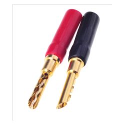 wtyk banan LAW90 VITALCO złocony para 2 sztuki