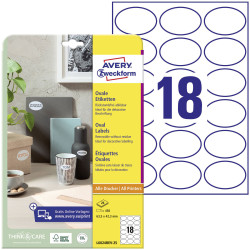 Avery-Zweckform L6024REV-25 All-purpose labels White Paper 63.5x42.3mm 450pk