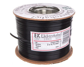 Przewód głośnikowy SMYp 2x0,75 czarno/czerwony 50V /100m/