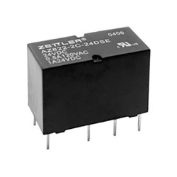 Zettler Electronics AZ822-2C-24DSE PCB Relay 24V DC 2A 2 Change-Overs 1pc