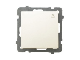 AS Wyłącznik zwierny przycisk "światło" ecru ŁP-5G/m/27 OSPEL