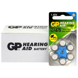 60 x baterie do aparatów słuchowych GP 675 / ZA675 / PR44