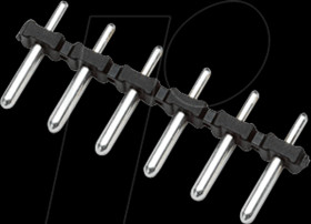 806-908 Solder pin strips, RM 5 mm, 8-pin