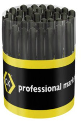Permanent marker, black, 1 mm, L 140 mm, for wet/greasy and sandy conditions, T1130