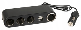 Car Cigarette Lighter Splitter x4 12V 24V + USB x2 Charger BLOW