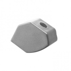 Zaślepka z otworem do profili C1, lewa - srebrna
