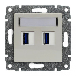 VENA Ładowarka 2xUSB 3.0 5V 2A kremowa 510357