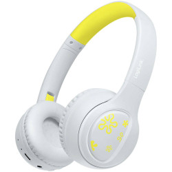 LogiLink BT0073BL On-ear headphones Bluetooth Corded Light blue Yellow Foldable