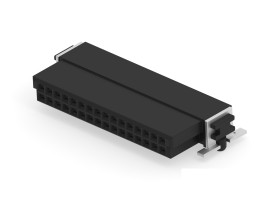 Wtyk PCB 32-pinowe raster: 1.27mm 2-rzędowe ERNI Montaż powierzchniowy Męski 1.7A 500 V